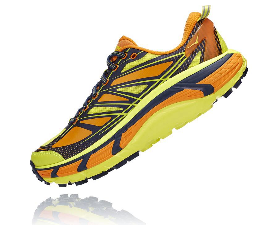 Tenis Hoka One One Trail Hombre Dorados Claro/Rosas - Mafate Speed 2 - HWLK13459